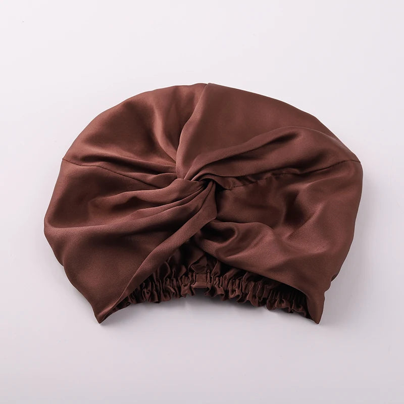100% Mulberry Silk Night Cap 19 Momme Women'S Solid Sleeping Hat Night Sleep Cap Hair Care Free Shipping World Wide