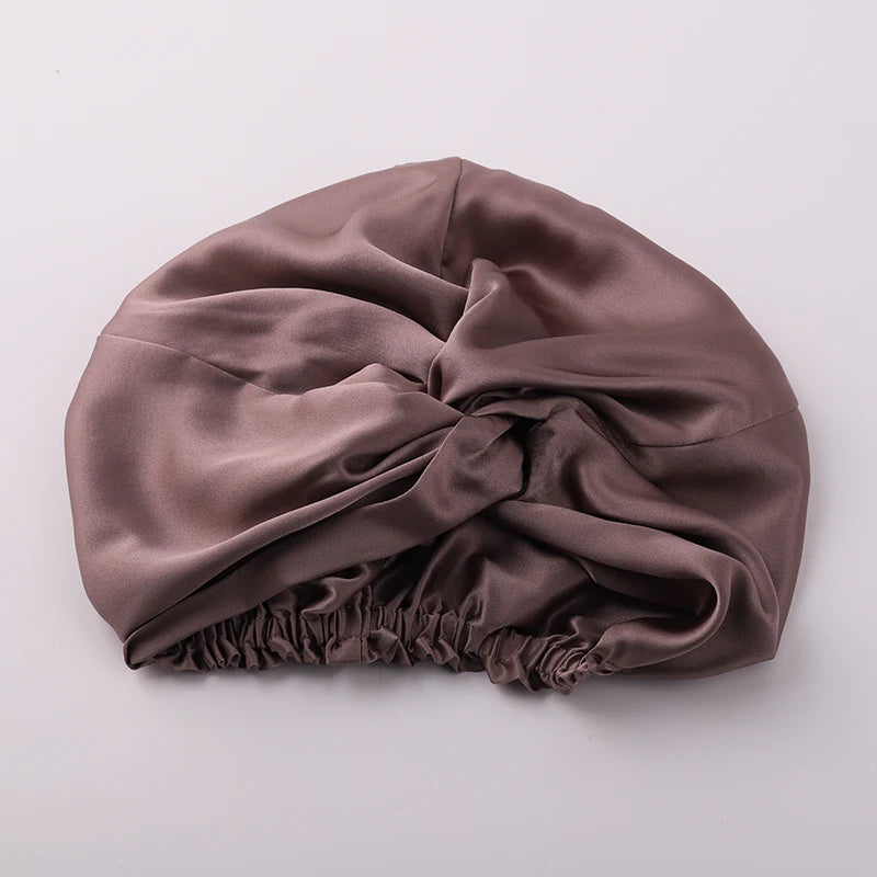 100% Mulberry Silk Night Cap 19 Momme Women'S Solid Sleeping Hat Night Sleep Cap Hair Care Free Shipping World Wide