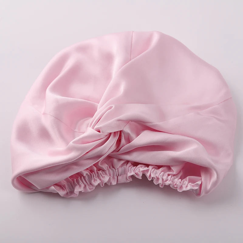 100% Mulberry Silk Night Cap 19 Momme Women'S Solid Sleeping Hat Night Sleep Cap Hair Care Free Shipping World Wide