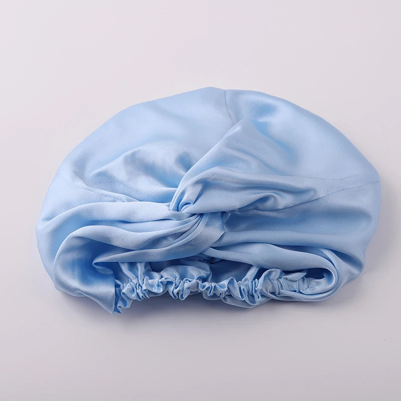 100% Mulberry Silk Night Cap 19 Momme Women'S Solid Sleeping Hat Night Sleep Cap Hair Care Free Shipping World Wide