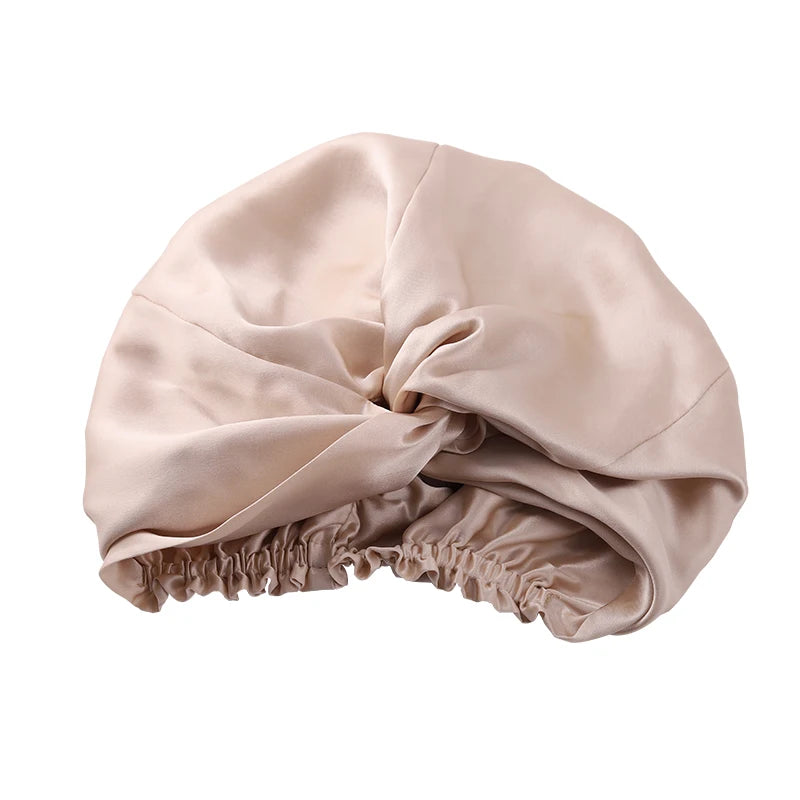 100% Mulberry Silk Night Cap 19 Momme Women'S Solid Sleeping Hat Night Sleep Cap Hair Care Free Shipping World Wide