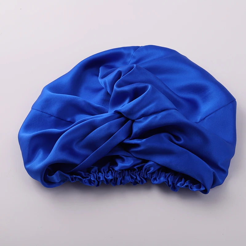 100% Mulberry Silk Night Cap 19 Momme Women'S Solid Sleeping Hat Night Sleep Cap Hair Care Free Shipping World Wide