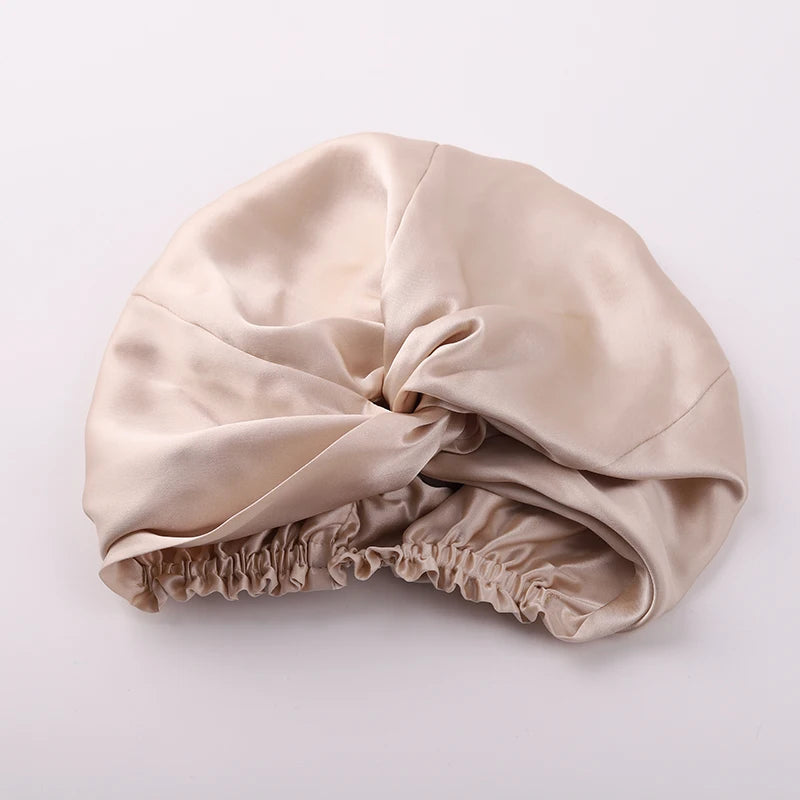 100% Mulberry Silk Night Cap 19 Momme Women'S Solid Sleeping Hat Night Sleep Cap Hair Care Free Shipping World Wide