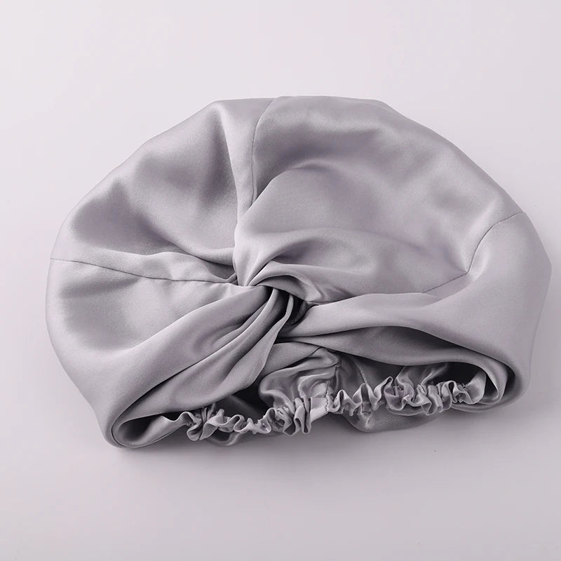 100% Mulberry Silk Night Cap 19 Momme Women'S Solid Sleeping Hat Night Sleep Cap Hair Care Free Shipping World Wide