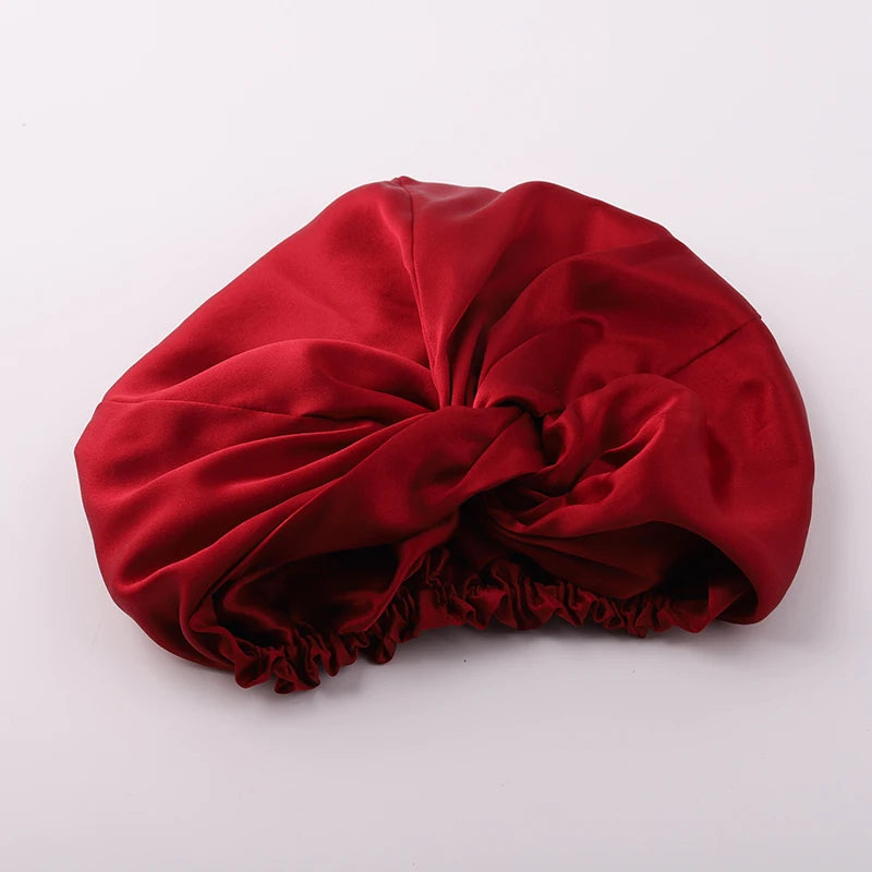 100% Mulberry Silk Night Cap 19 Momme Women'S Solid Sleeping Hat Night Sleep Cap Hair Care Free Shipping World Wide