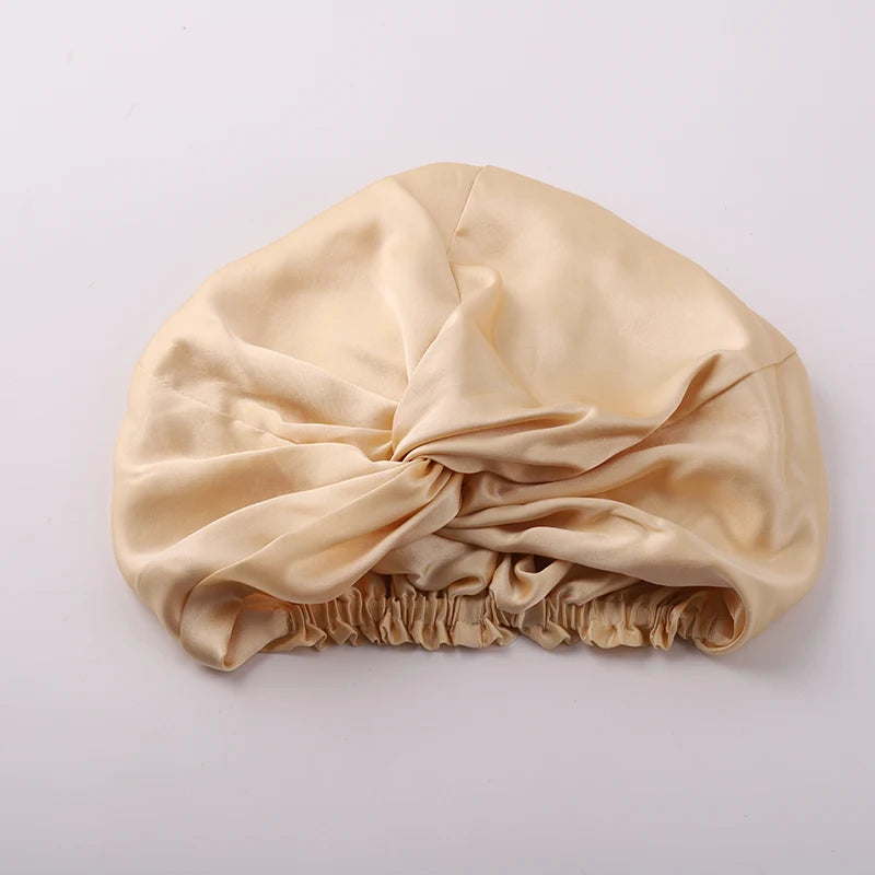 100% Mulberry Silk Night Cap 19 Momme Women'S Solid Sleeping Hat Night Sleep Cap Hair Care Free Shipping World Wide