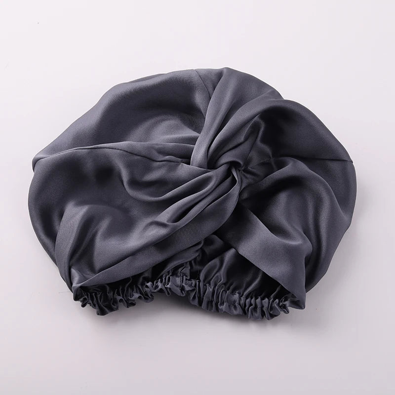 100% Mulberry Silk Night Cap 19 Momme Women'S Solid Sleeping Hat Night Sleep Cap Hair Care Free Shipping World Wide